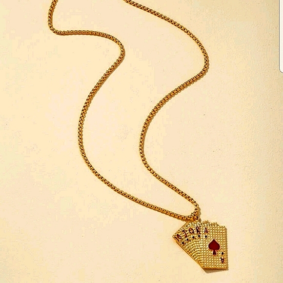 CLEARANCE 💖Cartoon Poker Charm Necklace - Picture 2 of 2